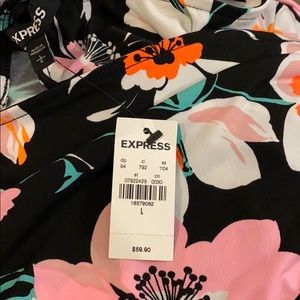 COPY - Express Floral Tie Front Wrap Skort Romper